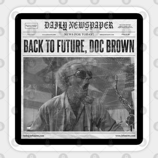 Back to the Future - Doc Brown Sticker by adriennfarkas